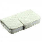 Wholesale iPhone 4S / 4 Square Flip Leather Wallet Case  (White)